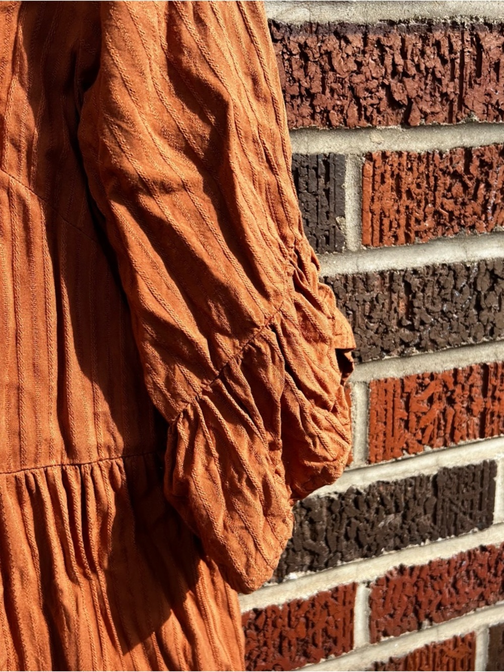 Universal Thread Burnt Orange Textured Ruffle Sle… - image 3